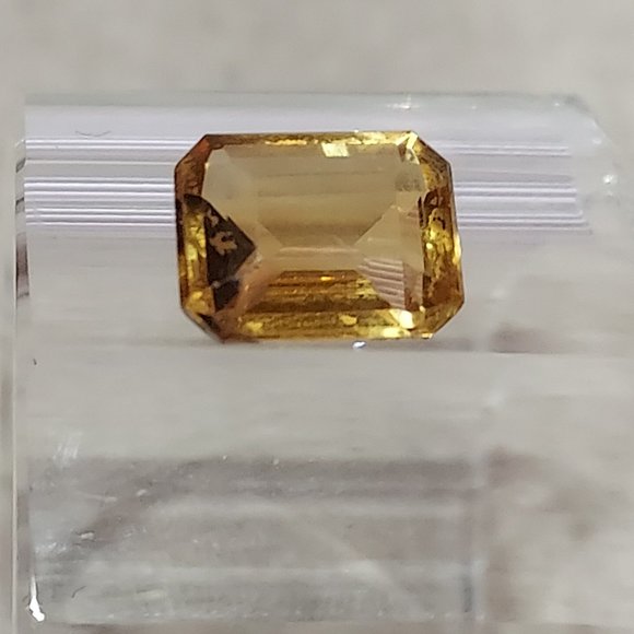 10mm x 8mm Yellow square Emerald Cut Citrine Loose Gem - Picture 1 of 6